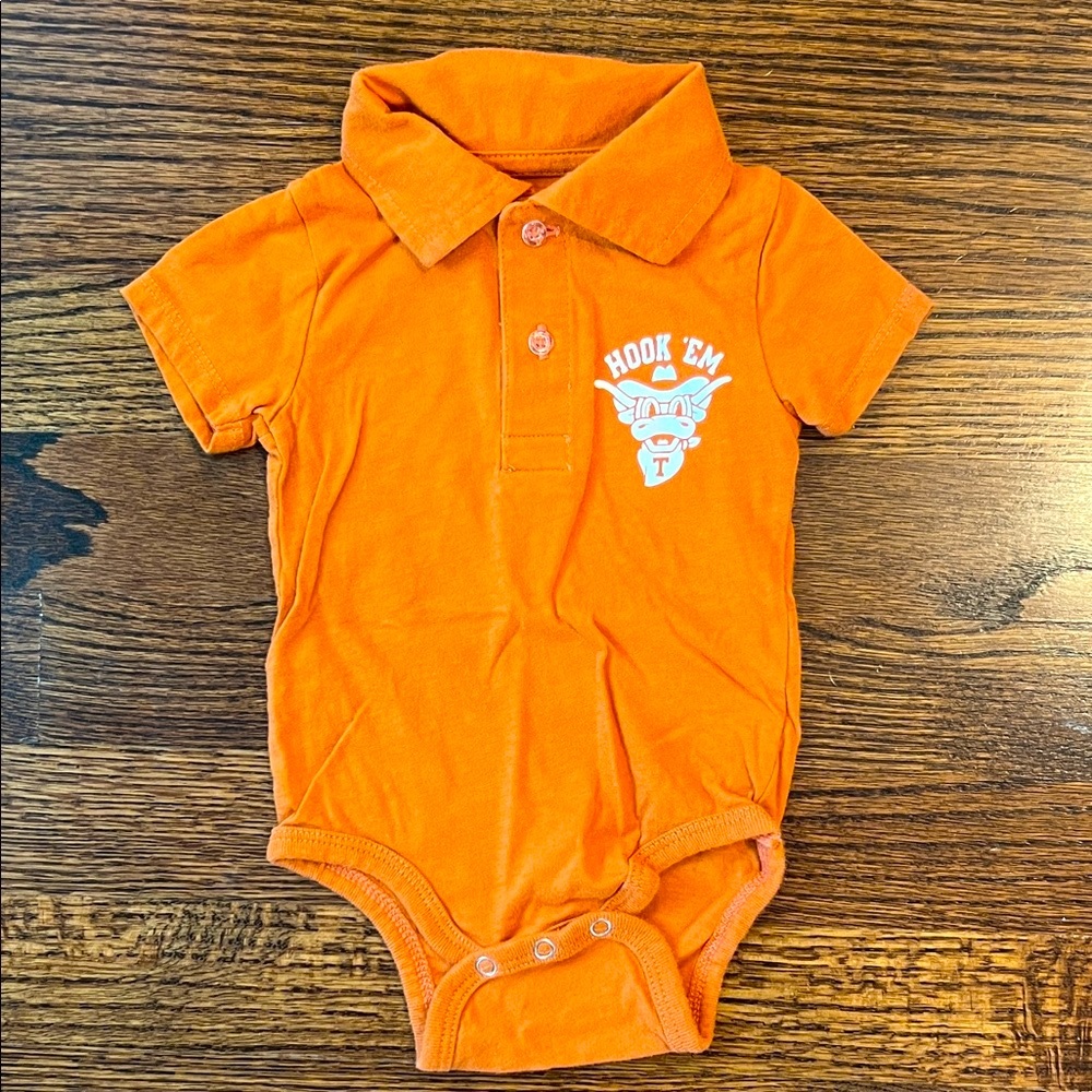 Orange Hook 'Em Texas Longhorns Kids Bodysuit